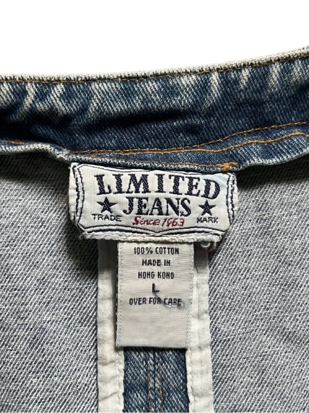 Limited Jeans Vintage 90s Vest Denim Patchwork Boho Western Artsy Tapestry Y2K - Picture 4 of 5